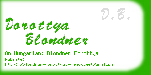 dorottya blondner business card